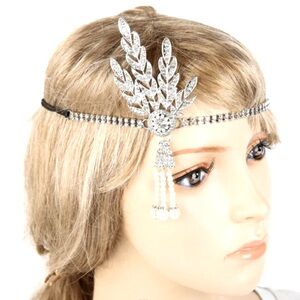 Gastby Flapper Headband Silver 1920’s